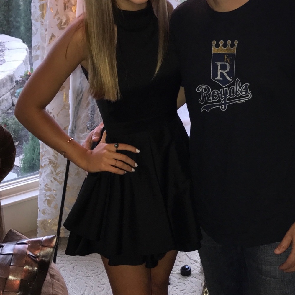 Black mini homecoming dress